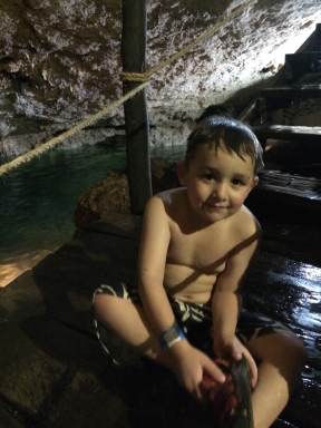 Swimming in a cave is awesome!